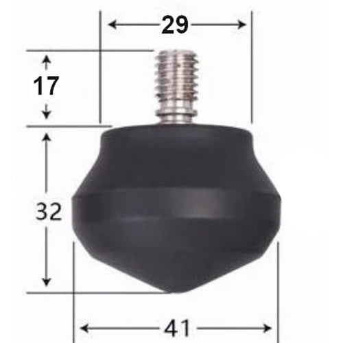 Leofoto 41mm Rubber Feet for Leofoto Tripod (3-Pieces)