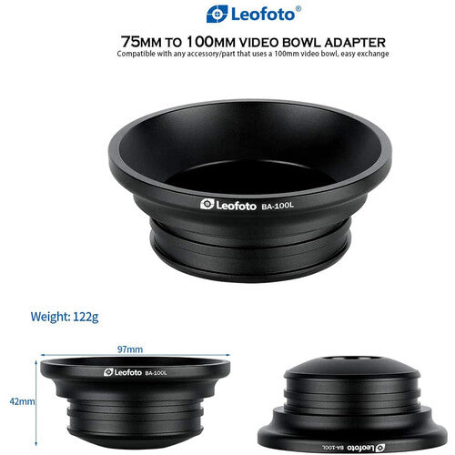 Leofoto 75 to 100mm Video Bowl Adapter BA-100L