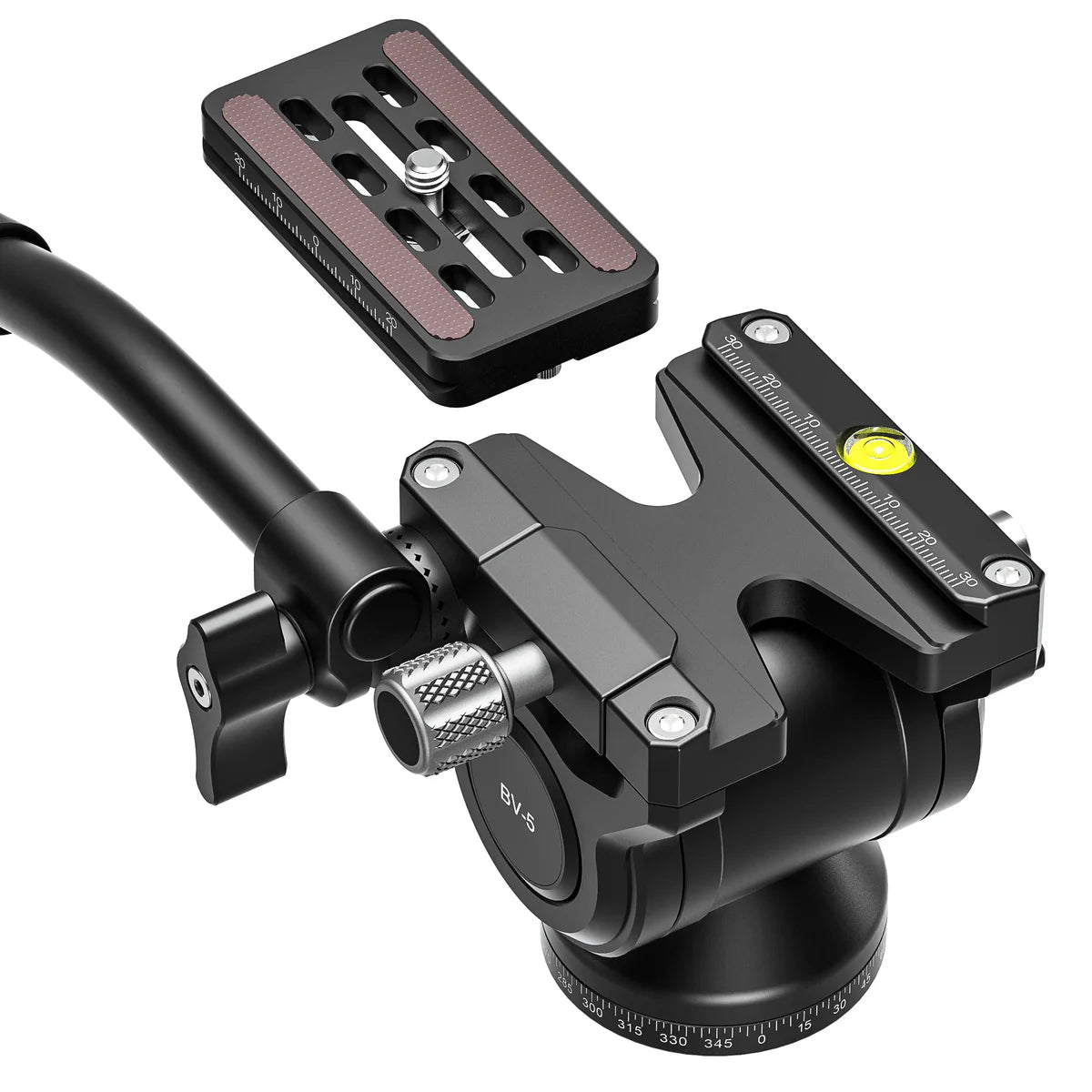 Leofoto BV-5B Mini Fluid Head for Optics | Shorter Handle | Arca Compatible - BV-5B