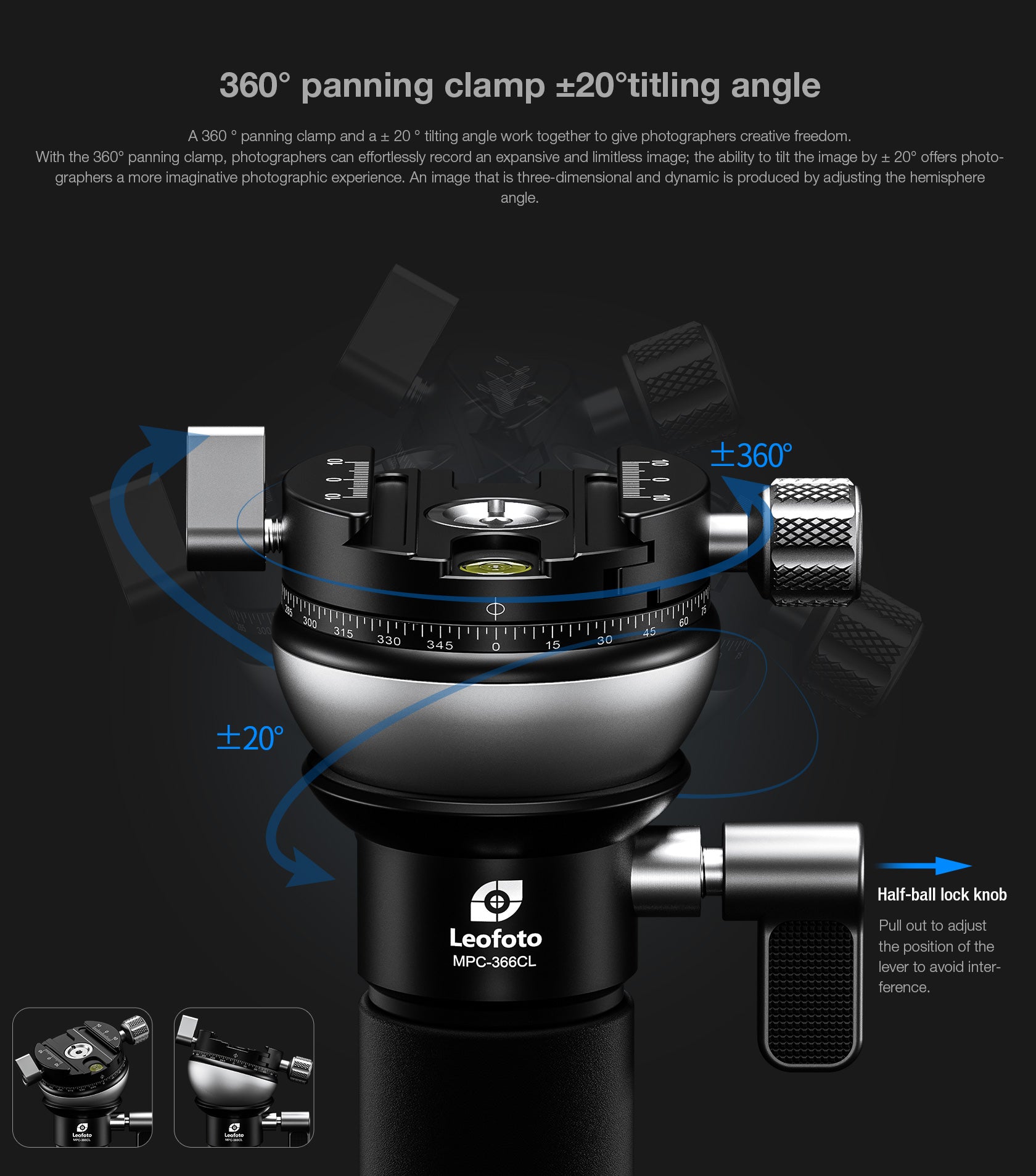 Leofoto Quick Positoining Leofoto Monopod- MPC-366CL
