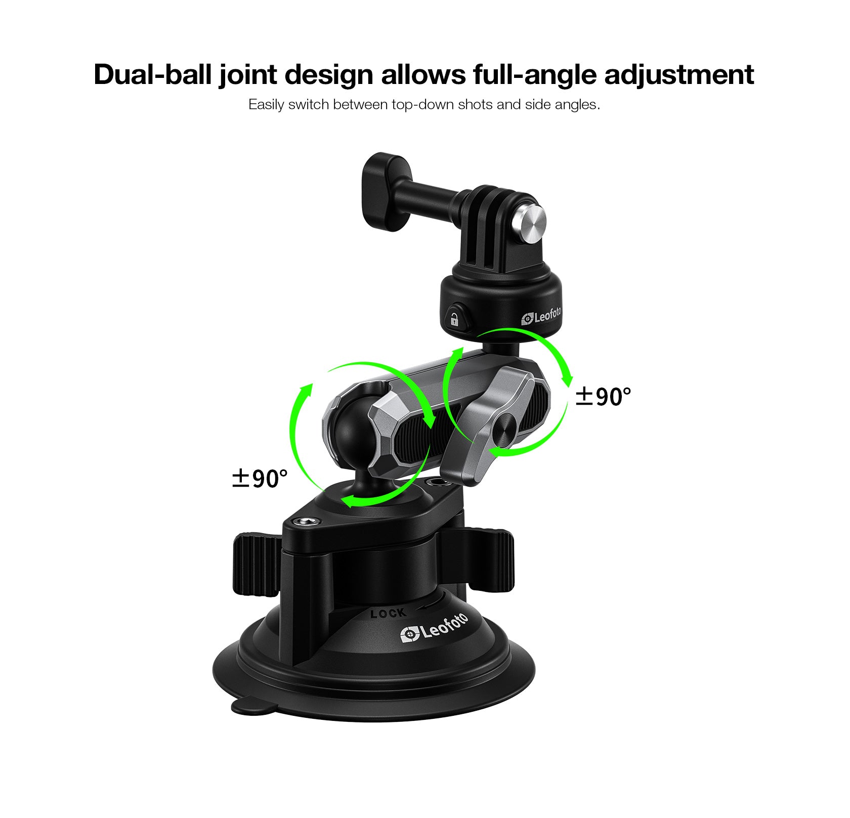 Leofoto Suction Cup Sports Camera Mount - LAC-04