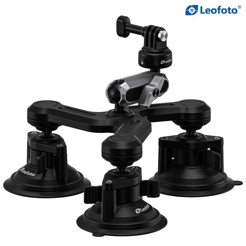 Leofoto  LAC-05 Action Camera with 3 Suction Cup Mount