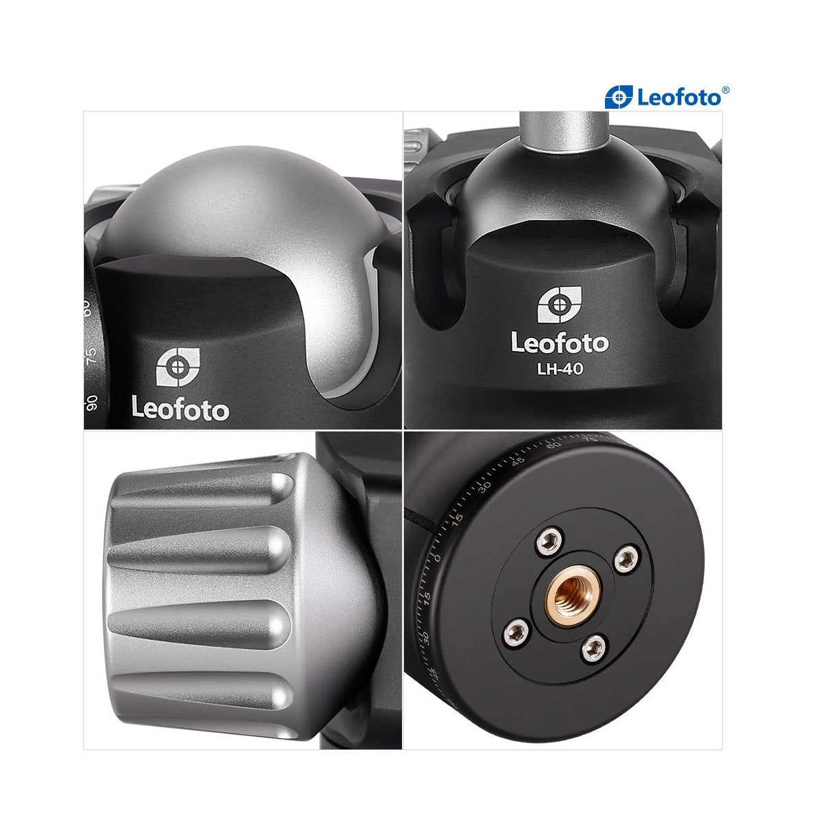 Leofoto LH-40PCL+NP-60 40mm Low Profile Ball Head With PC leofoto-india