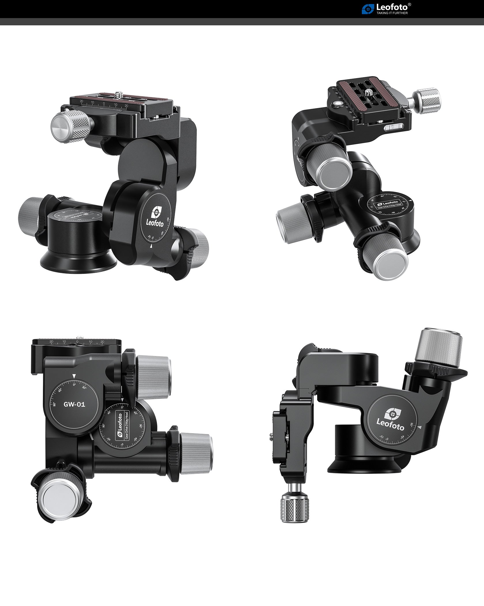 Leofoto 3 way Geared Head-GW-01