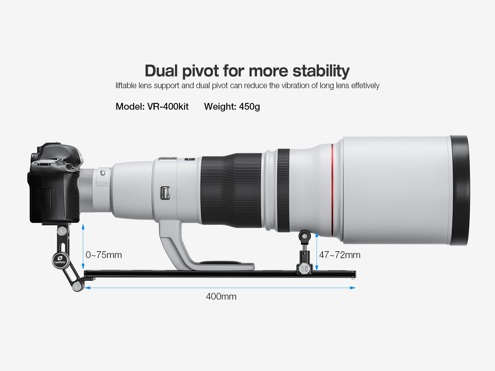 LEOFOTO VR-400 KIT LONG LENS SUPPORT