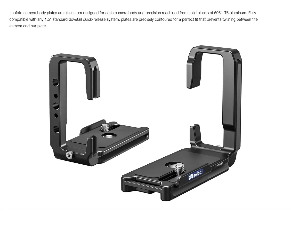 Leofoto LPO-OM-1 L Plate for Olympus OM System OM-1/Mark II | Arca Compatible