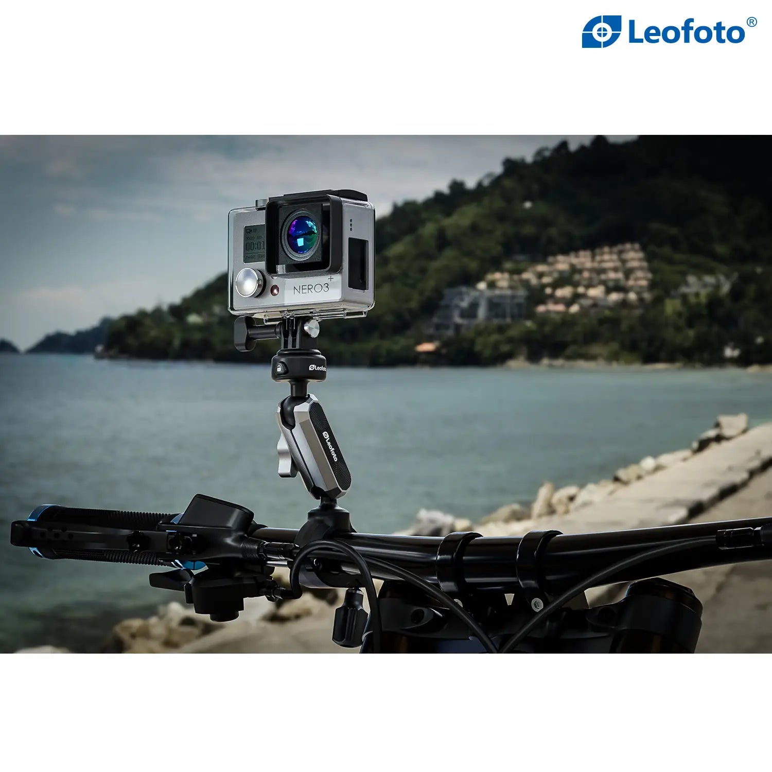 Leofoto LAC-02 Action camera bike mount