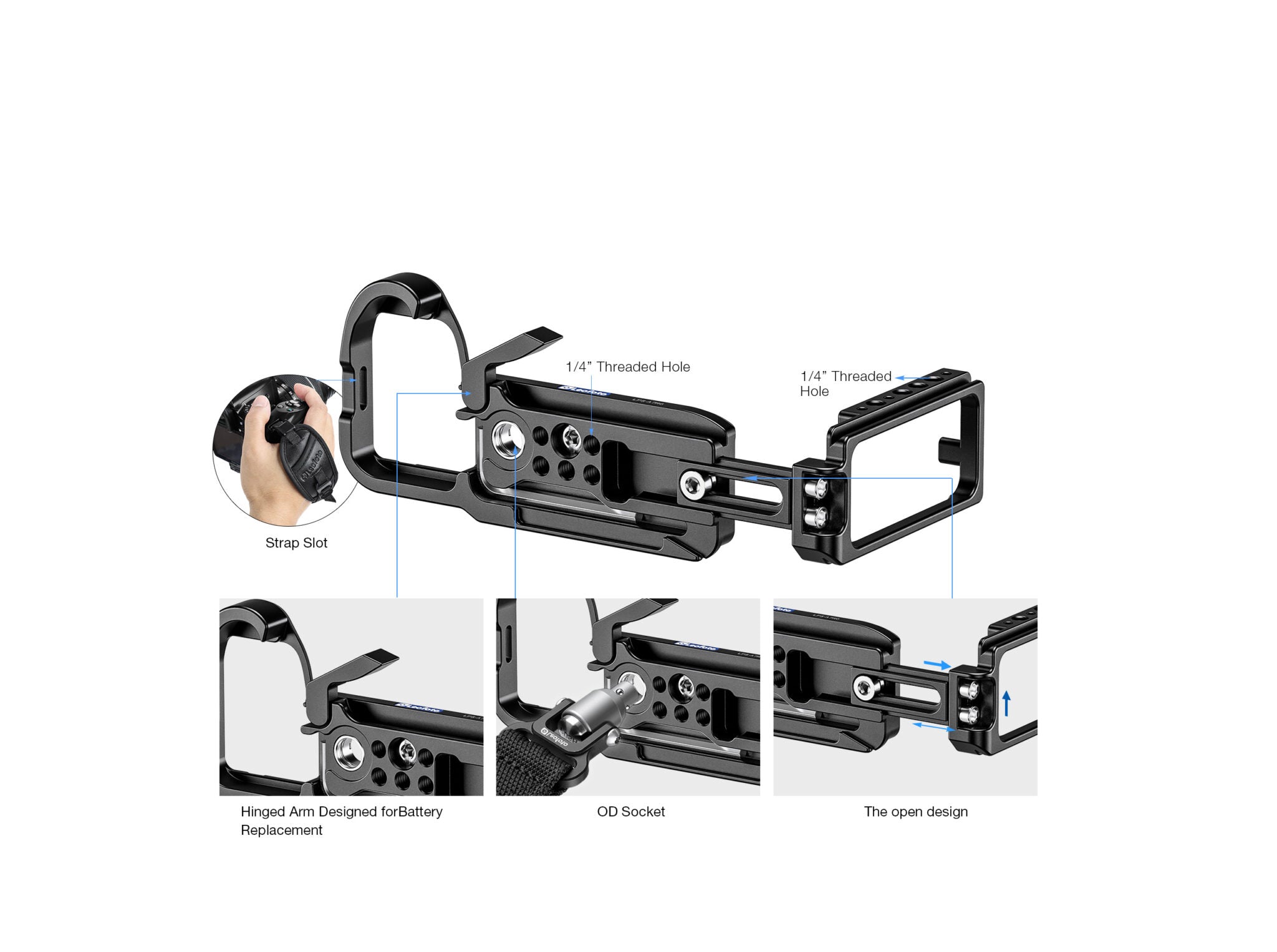 Leofoto LPS-A7R6 Custom L Plate For SONY A7R6