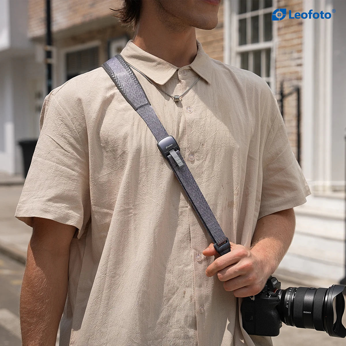 Leofoto L-CS-207 / 208 / 209 / 210 Premium Comfort & Adjustable Camera Straps - Shadow Black