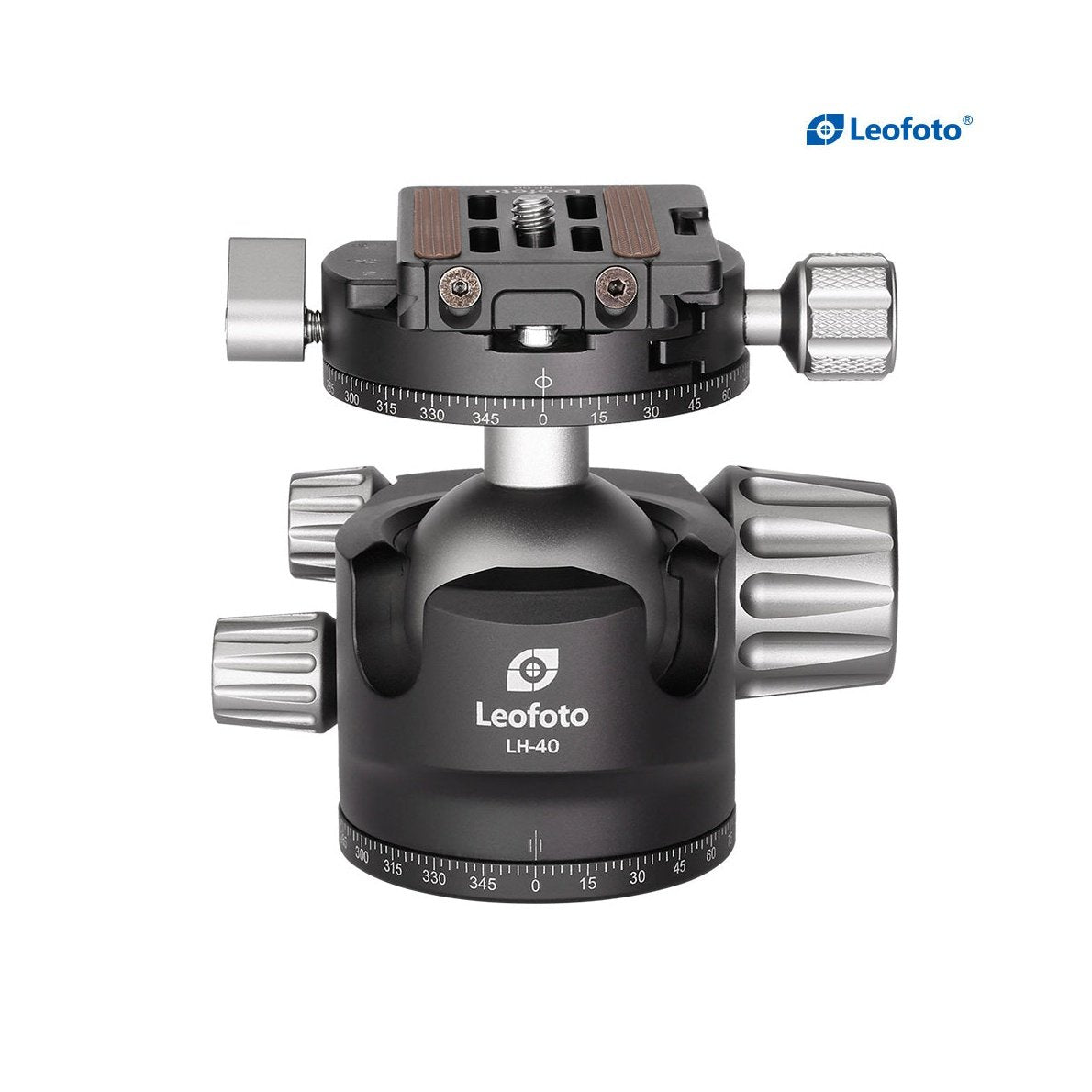 Leofoto-LH-40R Ball Head lower center double notch with QR plate leofoto-india