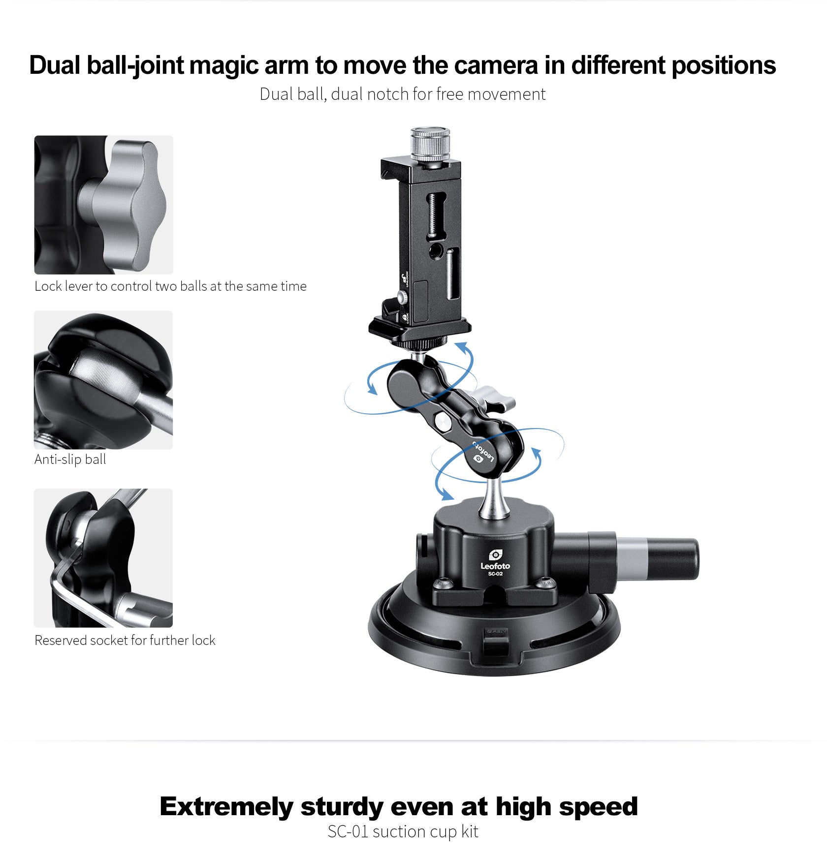 Leofoto Suction cup-SC-02 kit