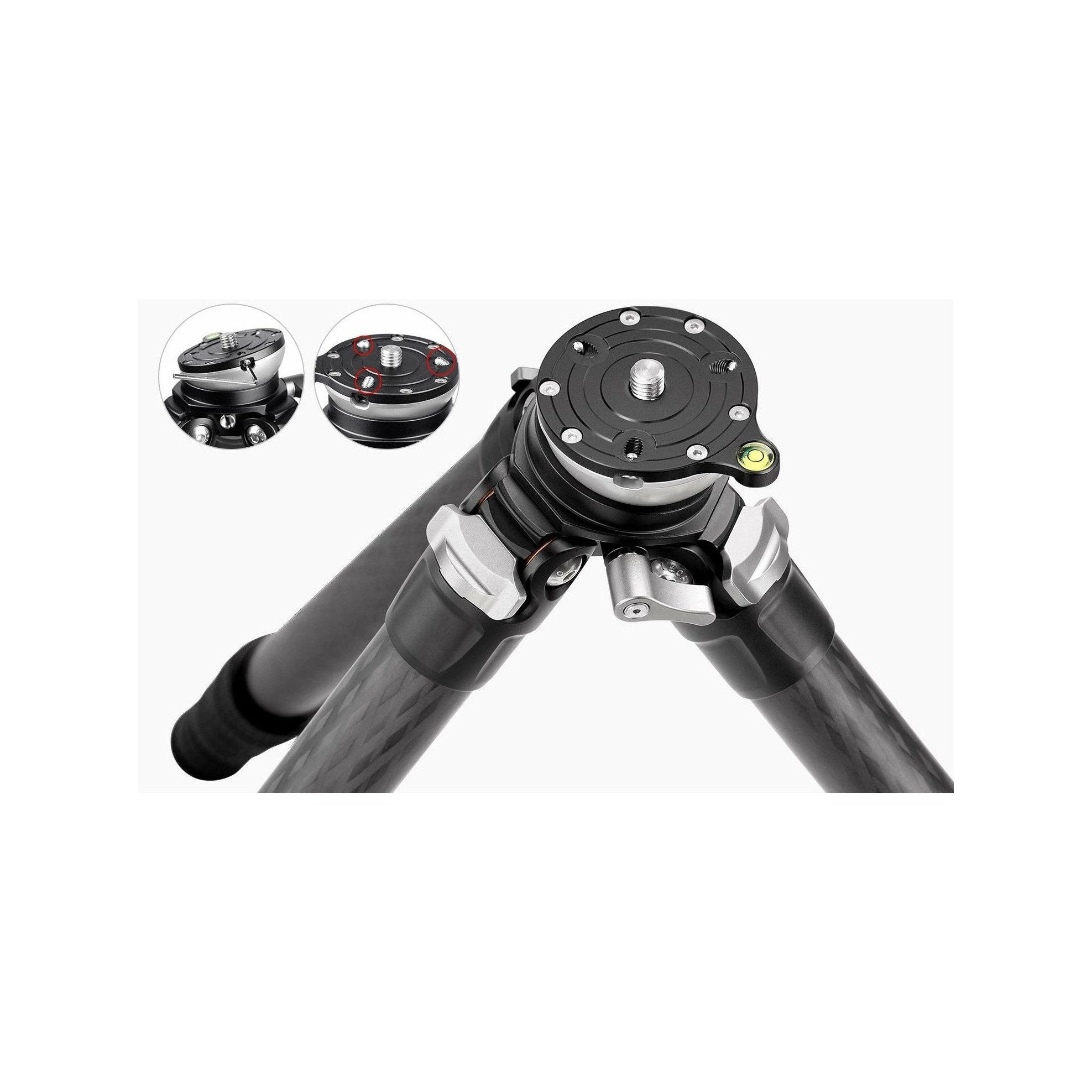 Leofoto LS-324CEX Carbon Fiber Tripod with 15-Degree Leveling Base 4S leofoto-india