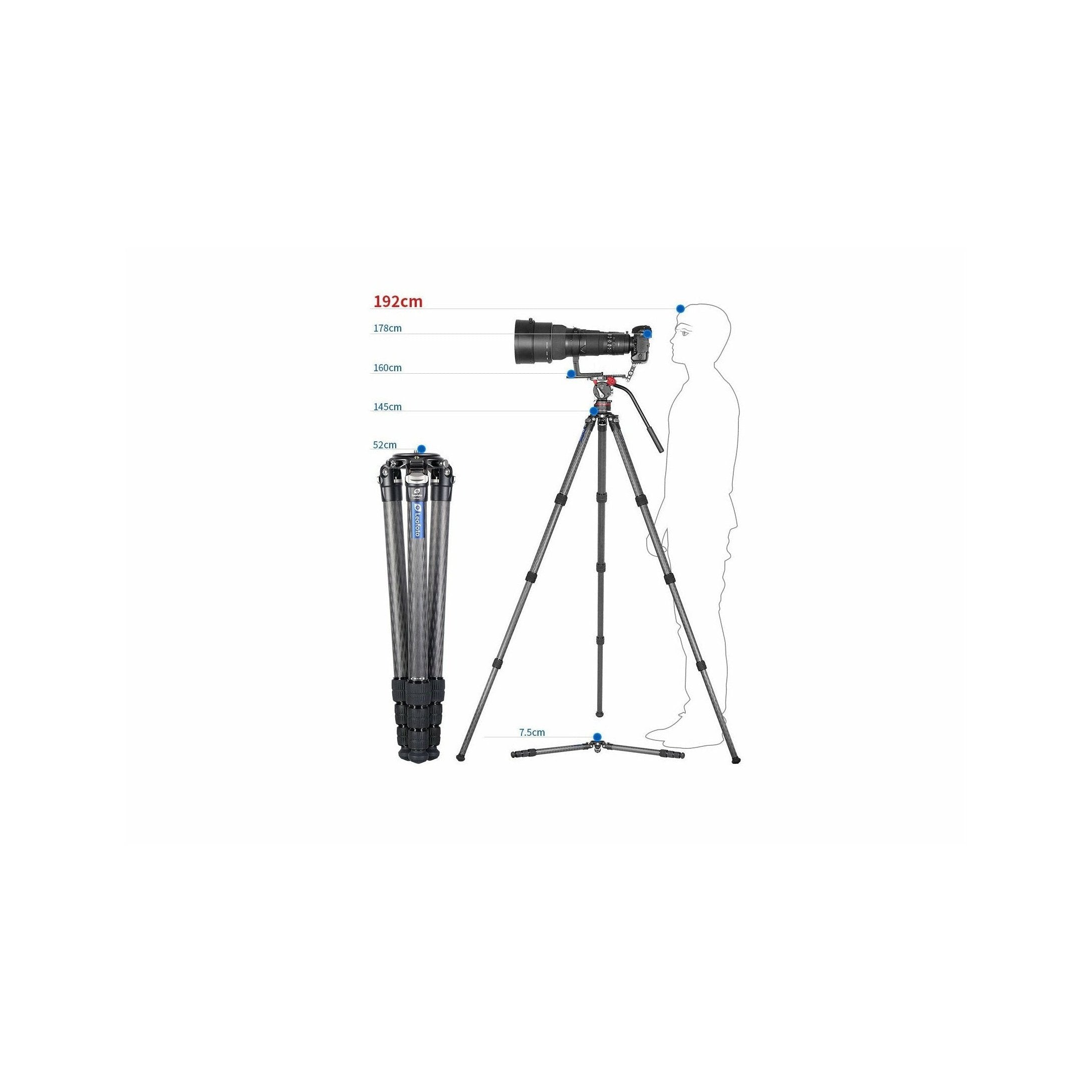 Leofoto LM-324C Summit Series Carbon Fiber Tripod 4S leofoto-india