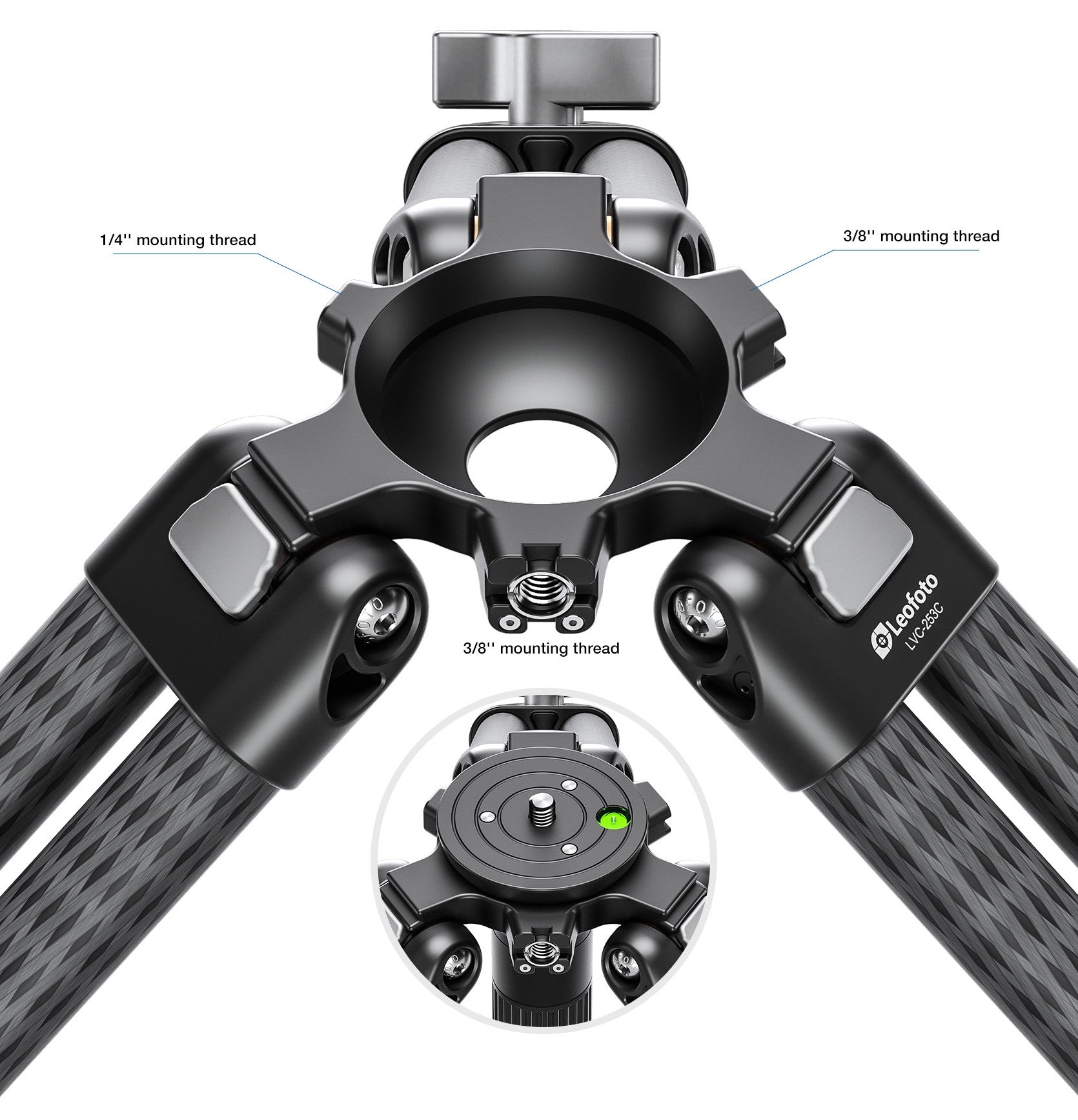 Leofoto Cinema Tripods- LVC-253C+BV-15