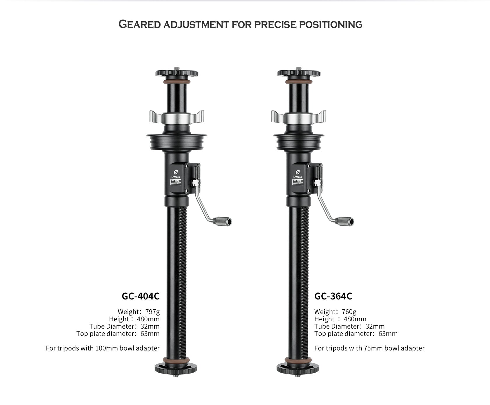 Leofoto Geared Center Column-GC-364C